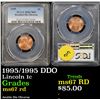 Image 1 : PCGS 1995/1995 DDO double Die Obverse Lincoln Cent 1c Graded  GEM++ RD By PCGS