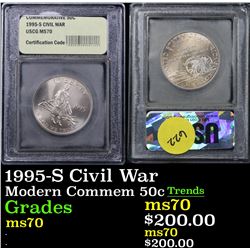 1995-S Civil War Modern Commem Half Dollar 50c Graded GEM++ Perfection By USCG