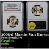 Image 1 : NGC 2008-d Martin Van Buren First Day Of Issue Presidential Dollar $1 Graded  GEM By NGC