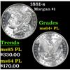 Image 1 : 1881-s Morgan Dollar $1 Grades Choice Unc+ PL
