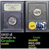 Image 1 : 1937-d Buffalo Nickel 5c Graded GEM+ Unc By USCG