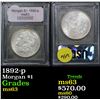 Image 1 : ***Auction Highlight*** 1892-p Morgan Dollar $1 Graded Select Unc By USCG (fc)