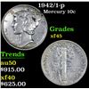 Image 1 : ***Auction Highlight*** 1942/1-p Mercury Dime 10c Grades xf+ (fc)