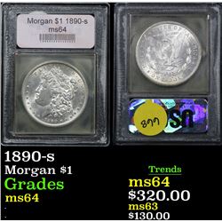 1890-s Morgan Dollar $1 Graded Choice Unc By USCG