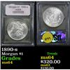 Image 1 : 1890-s Morgan Dollar $1 Graded Choice Unc By USCG