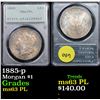 Image 1 : PCGS 1885-p Morgan Dollar $1 Graded Select Unc PL By PCGS