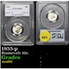 Image 1 : PCGS 1955-p Roosevelt Dime 10c Graded GEM+ By PCGS