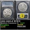 Image 1 : PCGS 1991-1995-d WWII Modern Commem Dollar $1 Graded GEM++ Perfection By PCGS