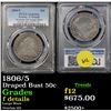 Image 1 : PCGS 1806/5 Overton 101 Large Stars Draped Bust Half Dollar 50c Graded f details By PCGS