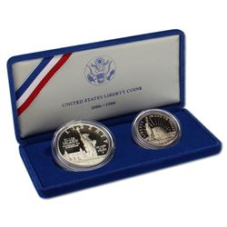 1986-s Statue of Liberty Proof Commemorative 2 Coin Set