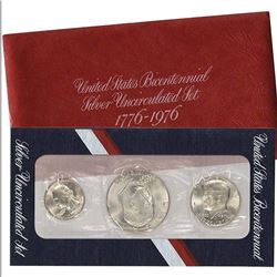 1776-1976 Bicentennial Silver Uncirculated set, the "Red Pack" Silver Mint Set