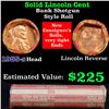 Image 1 : Uncirculated Lincoln Wheat cents 1c orig shotgun roll, 1955-s one end, Red Wheat other end