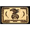 Image 2 : 1 Troy Ounce Gold Plated Bar