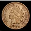 Image 2 : 1901 Indian Cent 1c Grades vf++