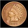Image 2 : 1906 Indian Cent 1c Grades vf+