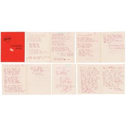 Dee Dee Ramone's Notebook with Letter and Handwritten Lyrics