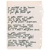 Image 1 : Dee Dee Ramone's Handwritten Lyrics to 'Consistent as the Heavens'