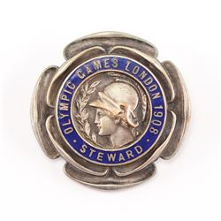 London 1908 Summer Olympics Steward's Badge