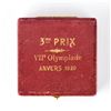 Image 1 : Antwerp 1920 Summer Olympics Bronze Winner’s Medal Case
