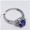 Image 2 : 10K  TANZANITE(1.1CT) 2 DIAMOND(0.22CT) RING