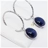 Image 2 : 10K  ENHANCED STAR SAPPHIRE(11.5CT) EARRINGS