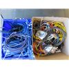 Image 1 : 2 BOXES OF ETHERNET CABLES, POWER CABLES, ETC