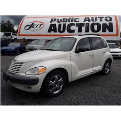 A1 --  2001 CHRYSLER PT CRUISER , White , 223884  KM's "NO RESERVE"