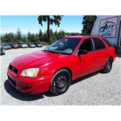E5 --  2004 SUBARU IMPREZZA , Red , 260900  KM's