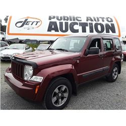 I3 --  2009 JEEP LIBERTY SPORT , Red , 154563  KM's