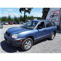 G6 --  2002 HYUNDAI SANTA FE , Blue , 201602  KM's