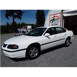 N1 --  2003 CHEVROLET IMPALA , White , 137477  KM's