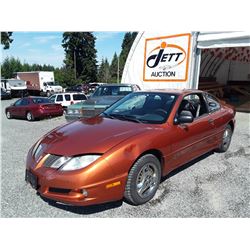 A12B --  2004 PONTIAC SUNFIRE , Orange , 413848  KM's "NO RESERVE"