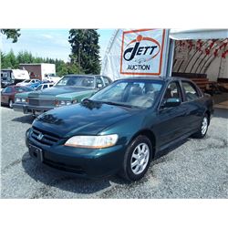 P3 --  2002 HONDA ACCORD SE , Green , 196247  KM's