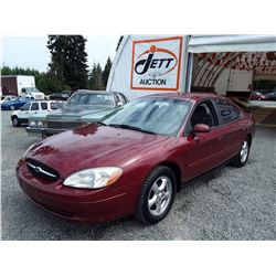 O6 --  2002 FORD TAURUS SE , Red , 145604  KM's