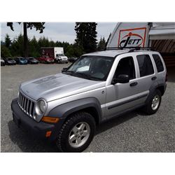 F5 --  2007 JEEP LIBERTY SPORT , Grey , 239970  KM's