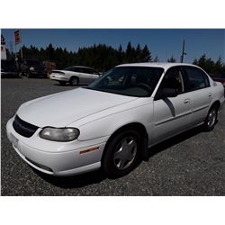 A3 --  2000 CHEVROLET MALIBU , White , 229335  KM's "NO RESERVE"