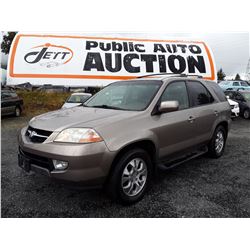 A6 --  2003 ACURA MDX , Brown , 293051  KM's "NO RESERVE"