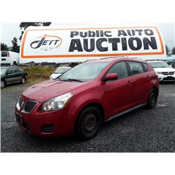 A3 --  2009 PONTIAC VIBE , Red , 227021  KM's