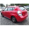 Image 4 : A3 --  2009 PONTIAC VIBE , Red , 227021  KM's