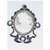 Image 1 : VICT. SHELL CAMEO PENDANT W/ GARNET and MOONSTONE