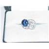 Image 1 : LADIES 14K WHITE GOLD SYTHETIC BLUE STONE and CUB