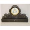 Image 1 : 19TH CENT. FRENCH BLACK SLATE MANTLE CLOCK - WORK