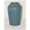 Image 1 : 6 HAMPSHIRE POTTERY MATTE BLUE CYLINDRICAL VASE -