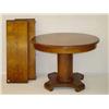 Image 1 : FINE 42 ROUND CUSTOM MAHOGANY VENEERED DINING TAB