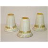 Image 1 : SET (3) 5 1/4 PEARL LUSTRE W/ GOLD SHADES, UNSIGN