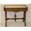 Image 1 : VICT. BURL WALNUT MARBLE TOP PARLOR TABLE W/ INSE