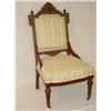 Image 1 : VICT. WALNUT PARLOR CHAIR W/ CAMEO GOTHIC HEAD ON