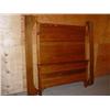 Image 1 : VICT. OAK HIGHBACK BED W/ BURL WALNUT VENEER and 