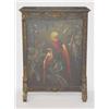 Image 1 : VICT. PAINTED WOODEN FIRESCREEN W/ EXOTIC BIRD  D