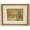 Image 1 : WATERCOLOR OF WOODLAND LANDSCAPE SIGNED G.W. GEER